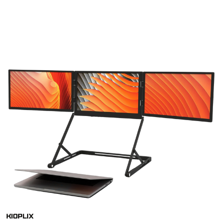 Portable Triple-Screen Productivity Hub