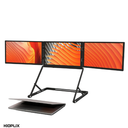 Portable Triple-Screen Productivity Hub