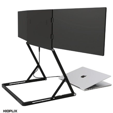 Portable Triple-Screen Productivity Hub