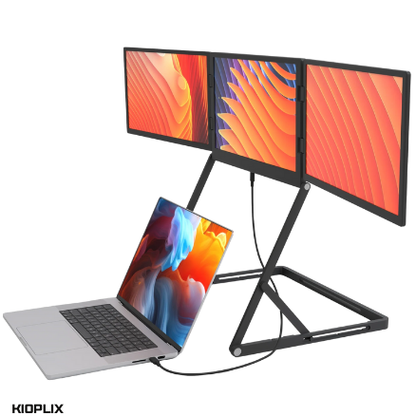 Portable Triple-Screen Productivity Hub